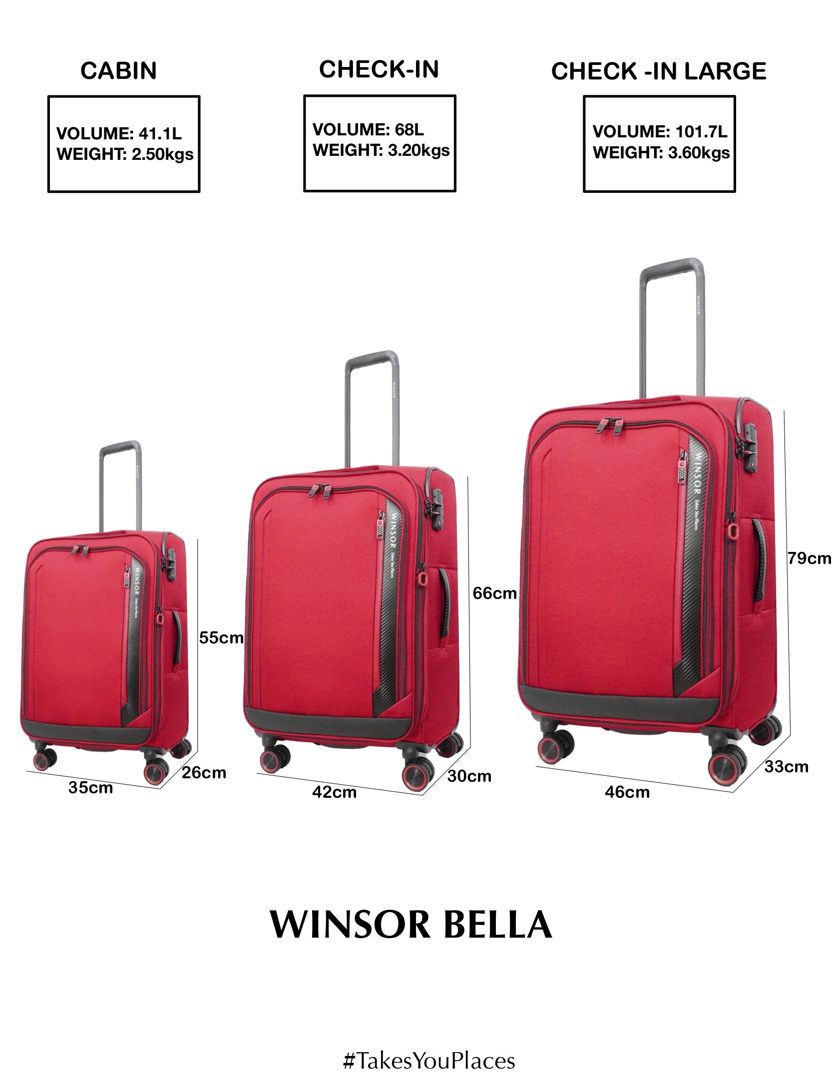 Bella Check-In Large Soft Luggage