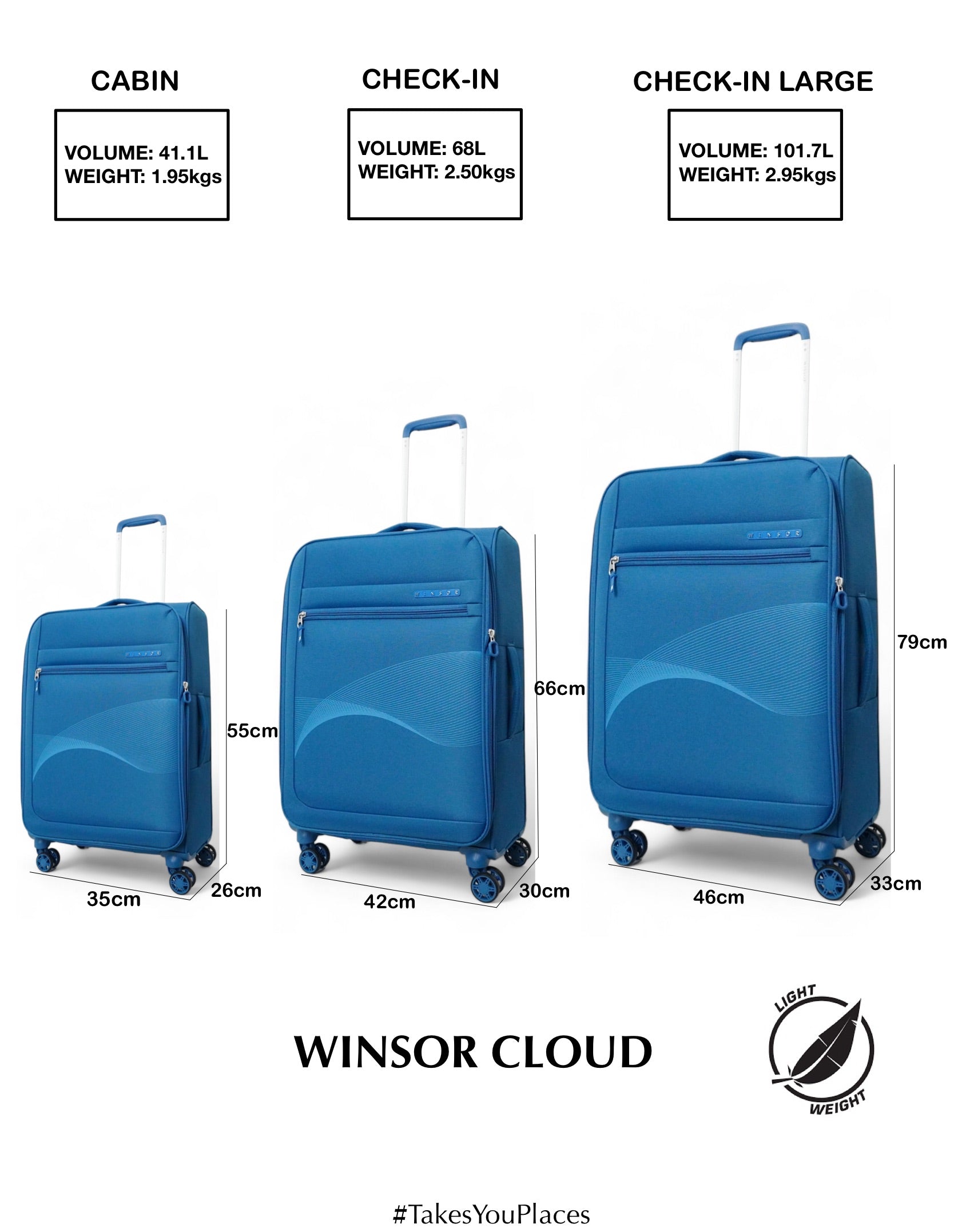 Cloud Check-In Large Luggage