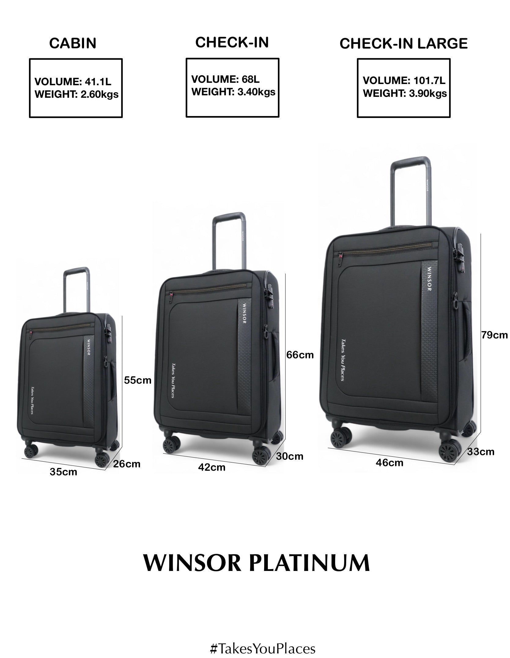 Platinum Check-In Large Soft Luggage